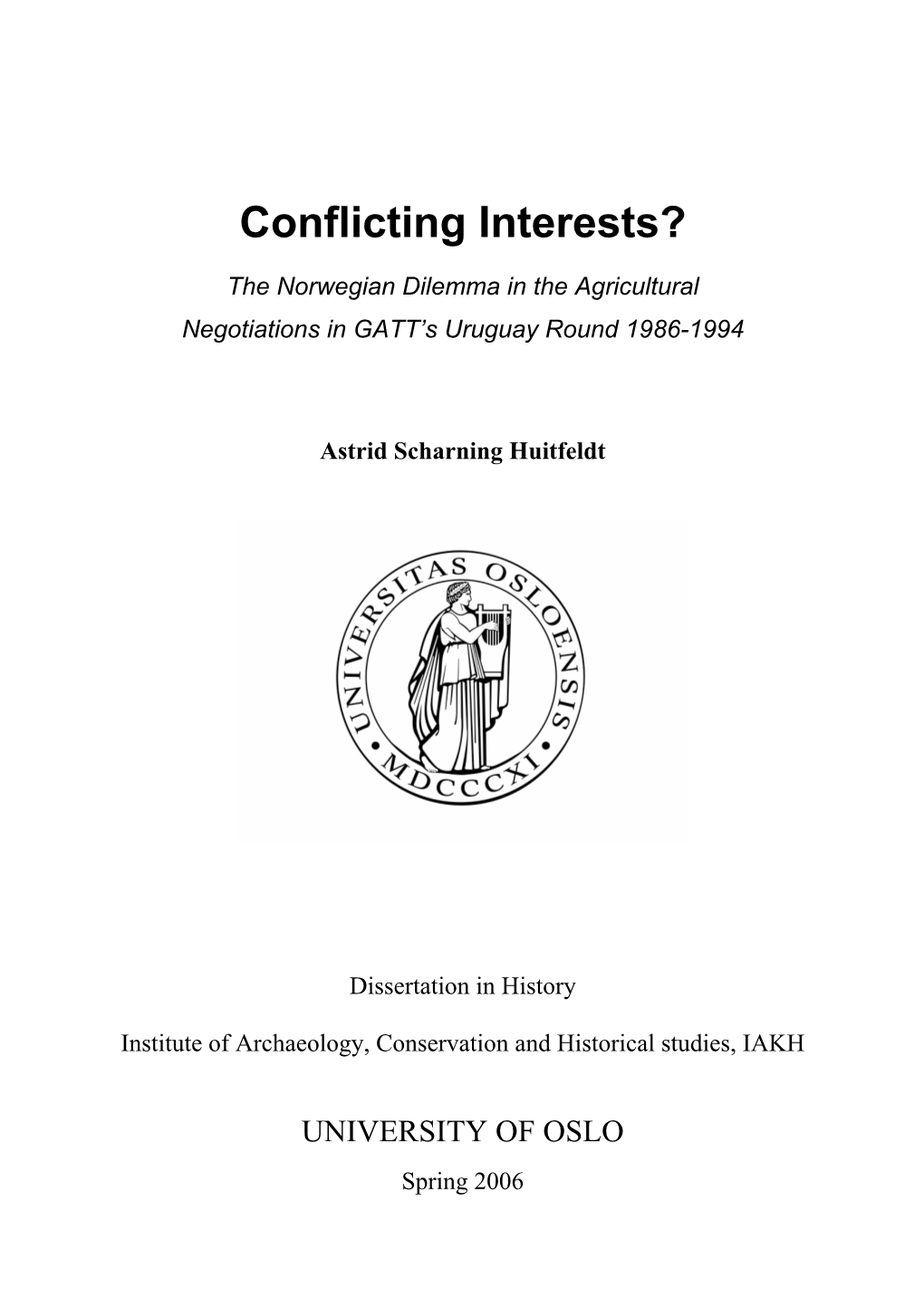 Conflictingxintersts.AH..Pdf (684.4Kb)