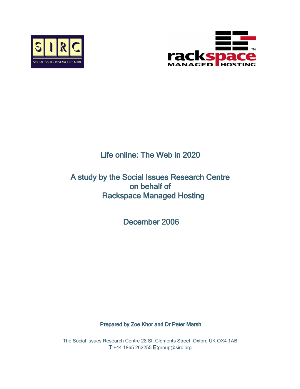 Life Online: the Web in 2020