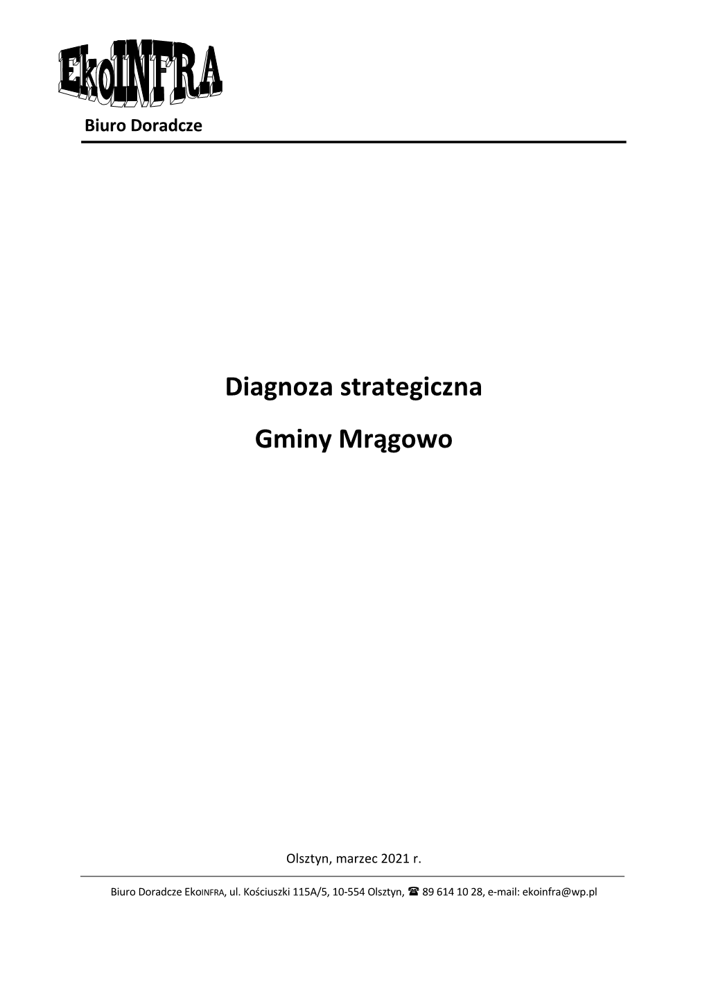Diagnoza Strategiczna Gminy Mrągowo