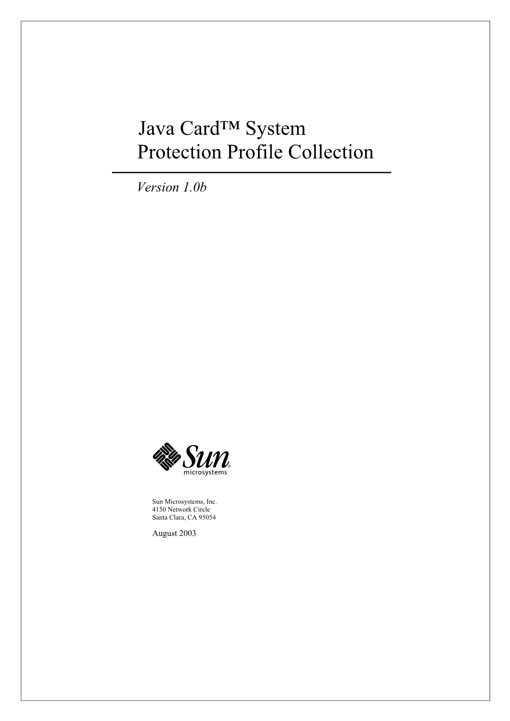 Java Card System Protection Profile Collection