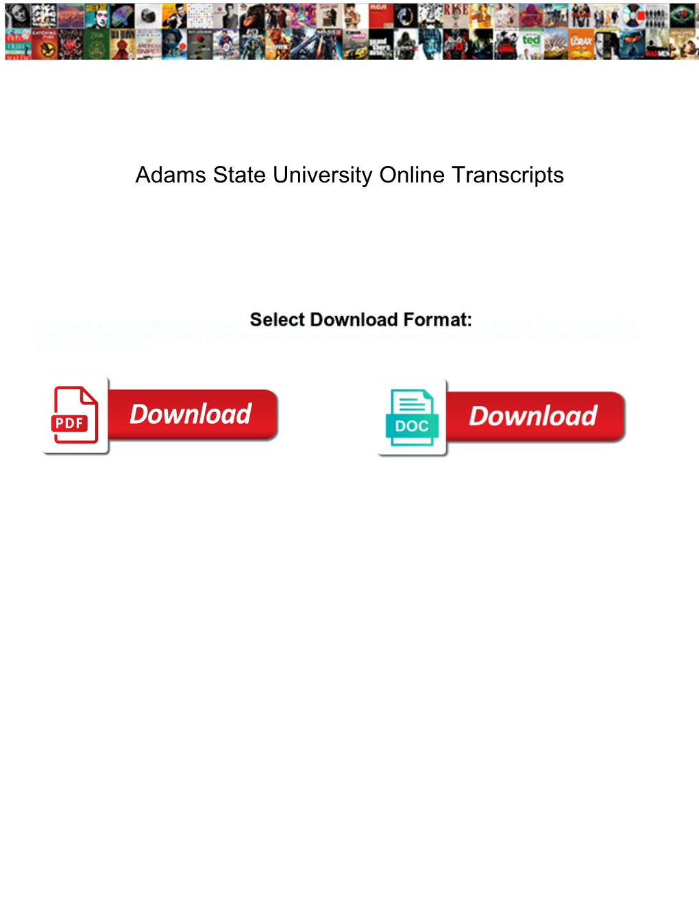 Adams State University Online Transcripts