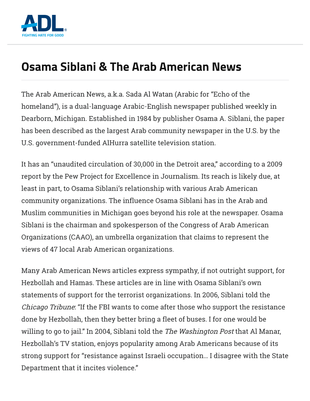 Osama Siblani & the Arab American News