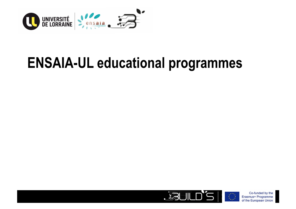 ENSAIA-UL Educational Programmes