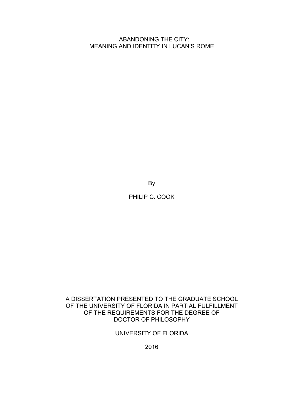 University of Florida Thesis Or Dissertation Formatting