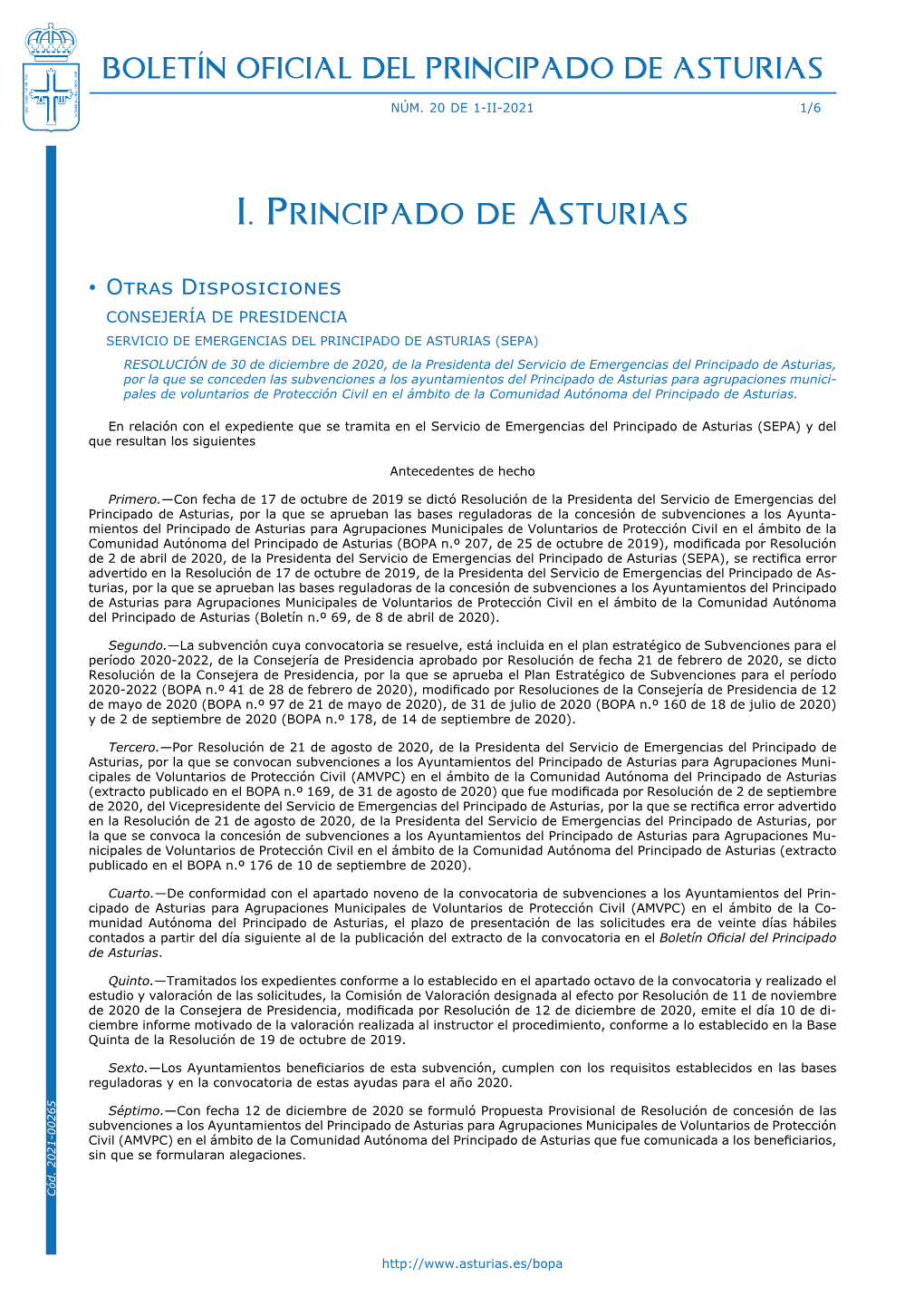 Boletín Oficial Del Principado De Asturias