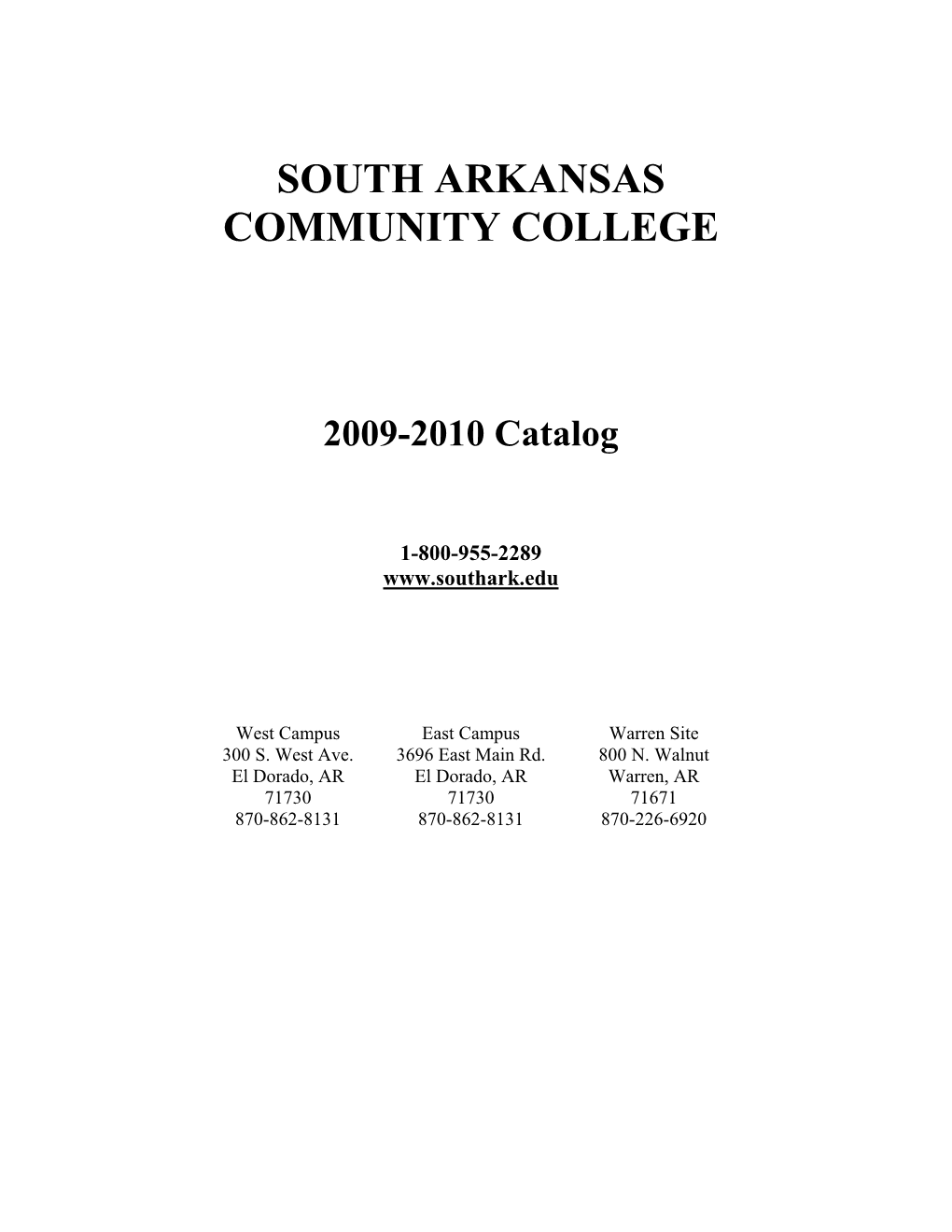 2009-2010 Catalog