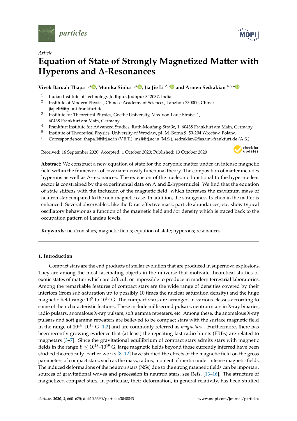 Equation of State of Strongly Magnetized Matter with Hyperons and ∆-Resonances