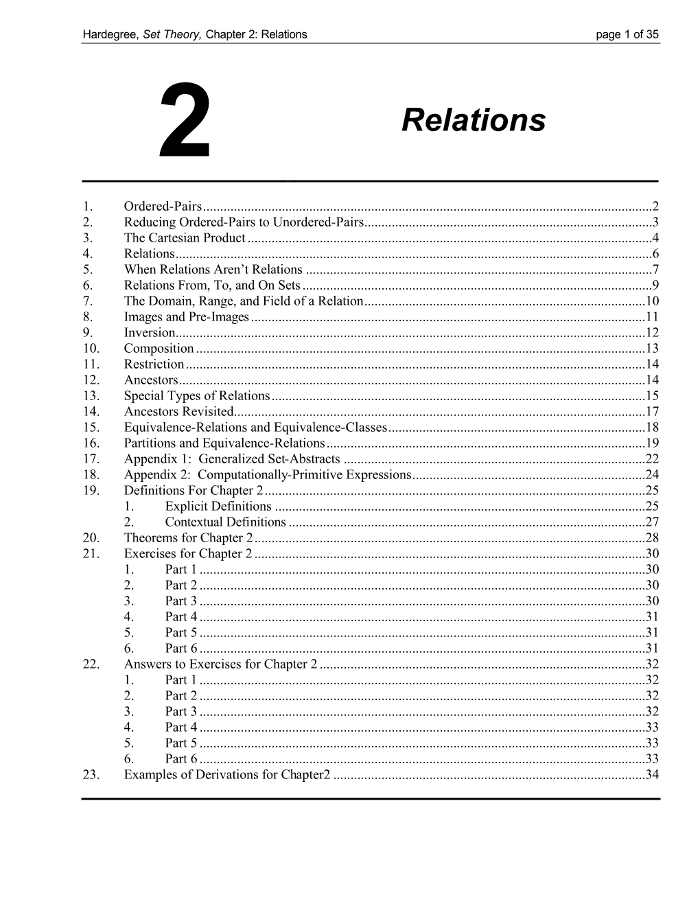Relations Page 1 of 35 35 2 Relations