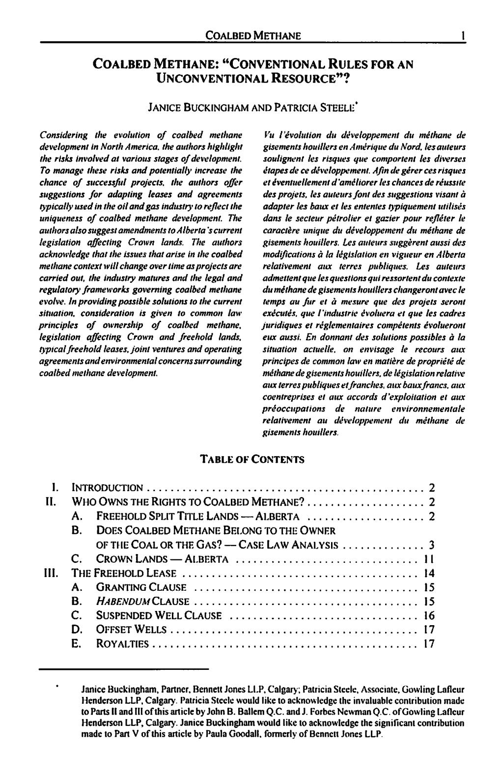 Coalbed Methane: "Conventional Rules for an Unconventional Resource"?