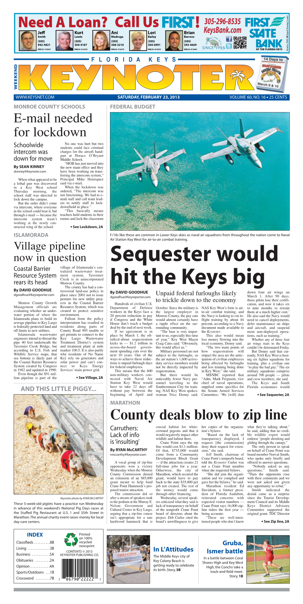 Sequester Would Hit the Keys