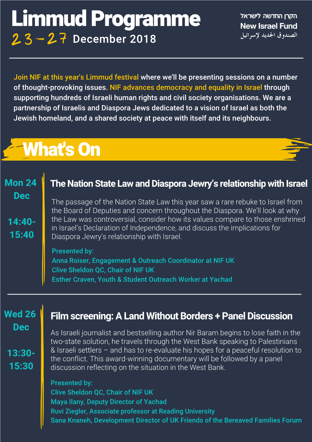 Limmud Programme December 2018