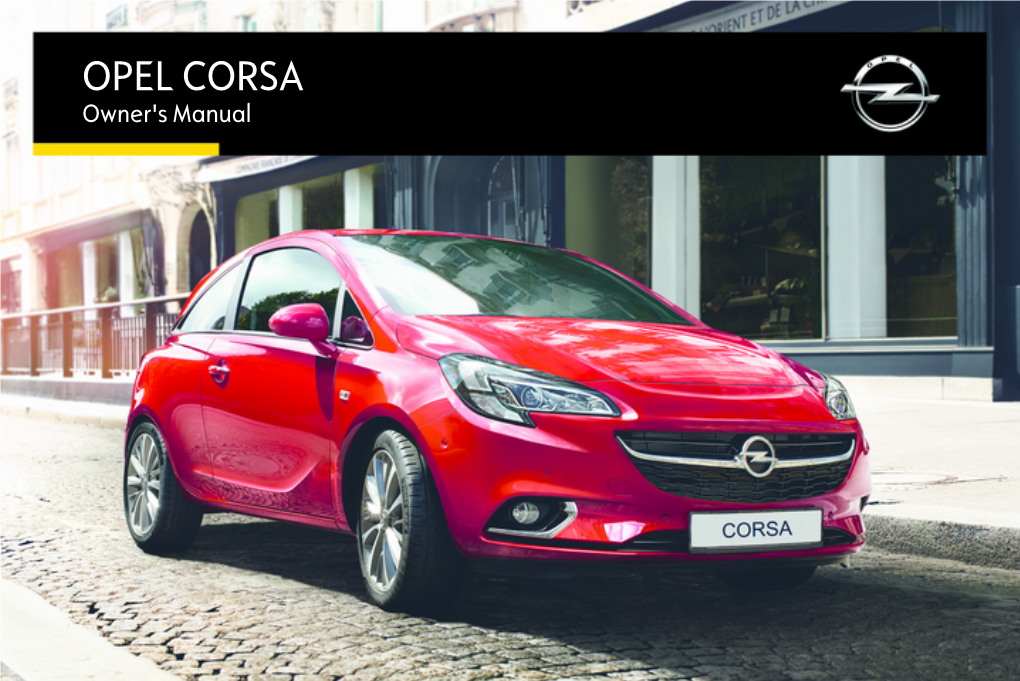 OPEL CORSA Owner's Manual