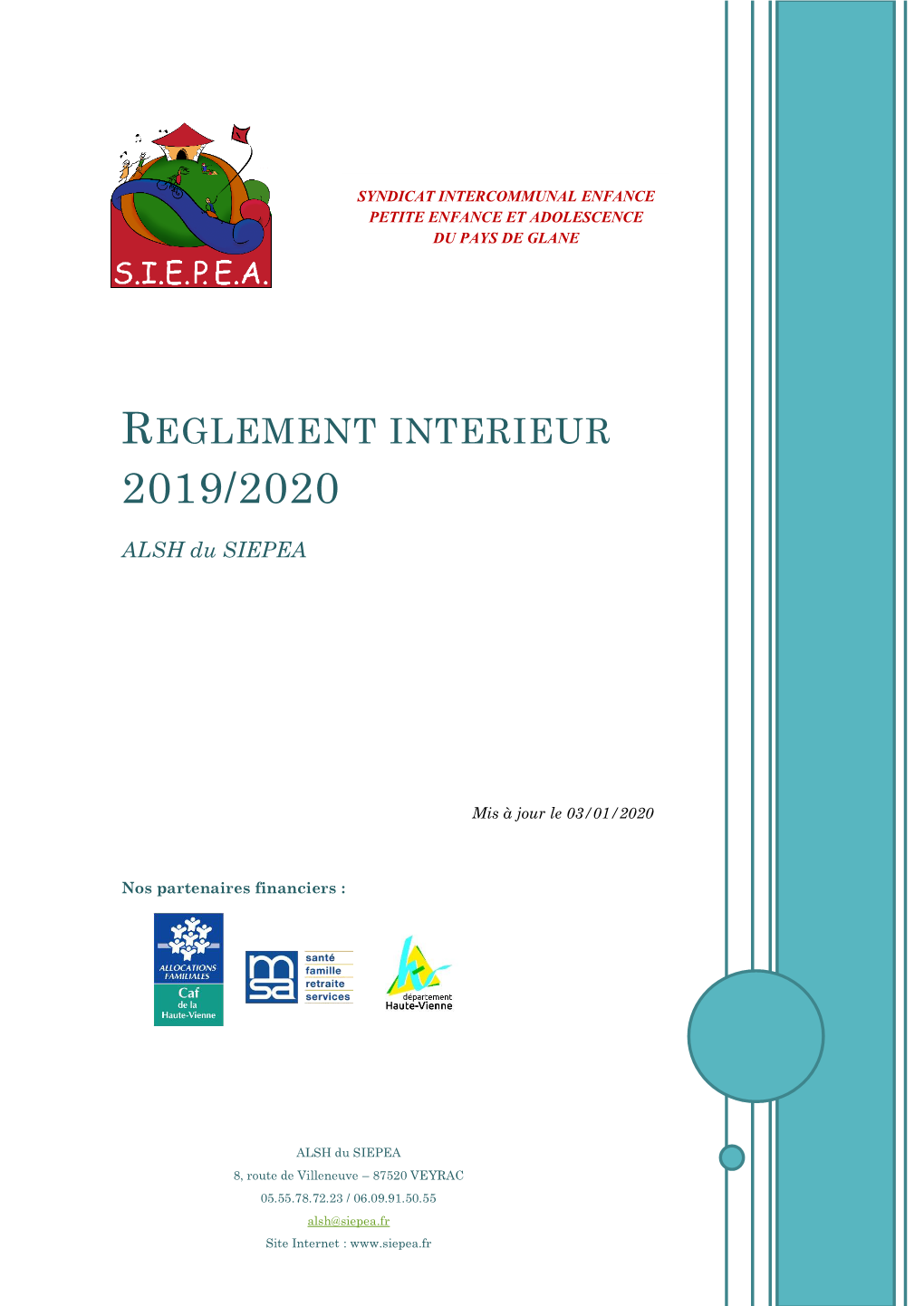 Reglement Interieur 2019/2020