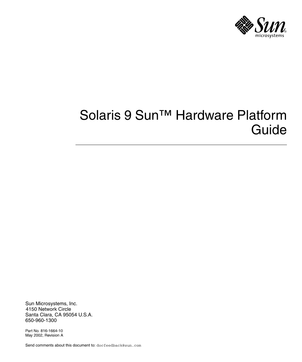 Solaris 9 Sun Hardware Platform Guide