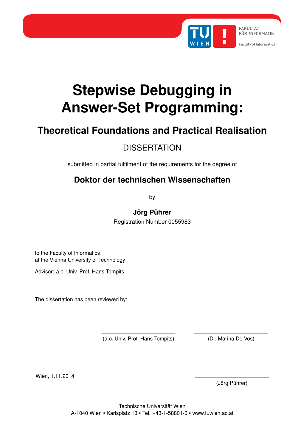 Stepwise Debugging in Answer-Set Programming
