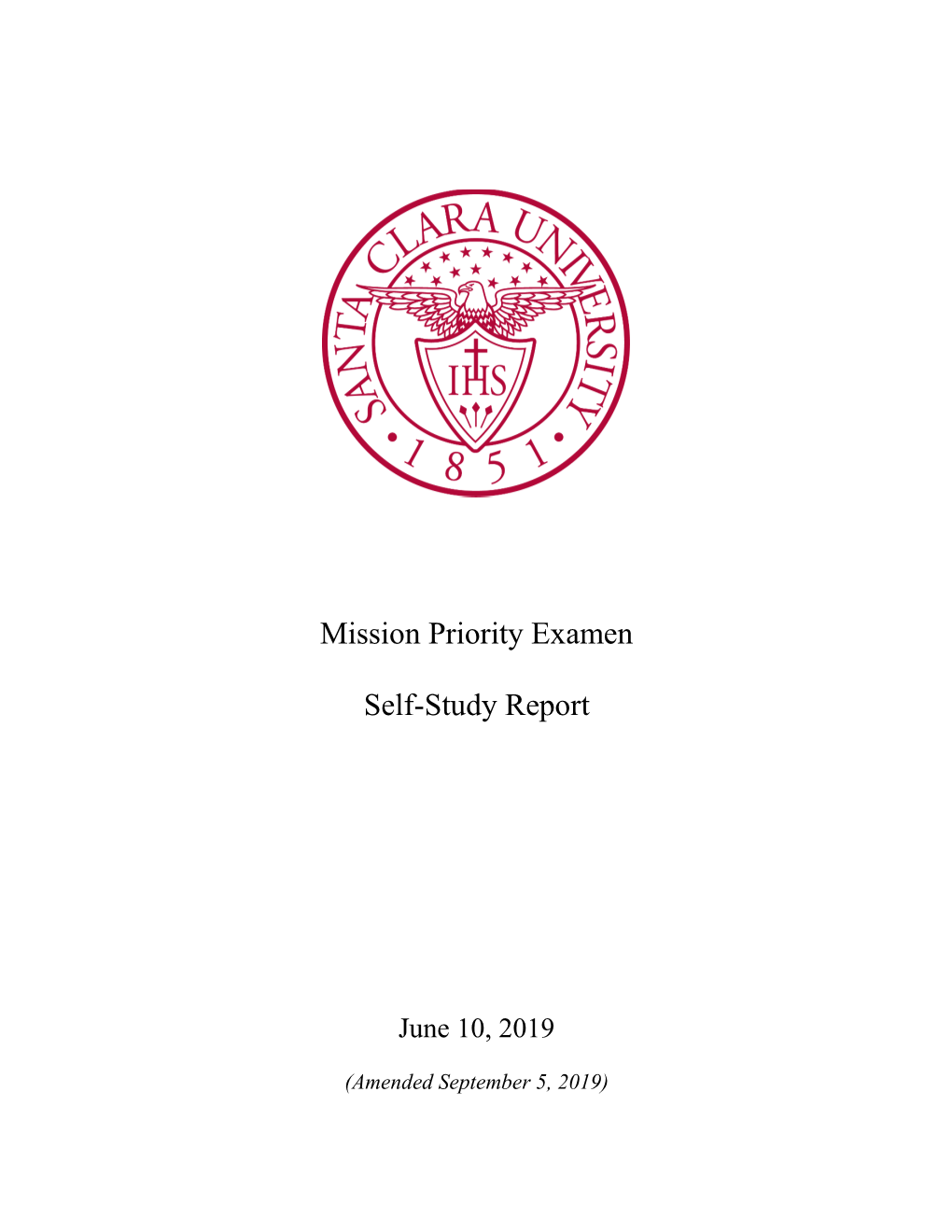 Mission Priority Examen Self-Study Report