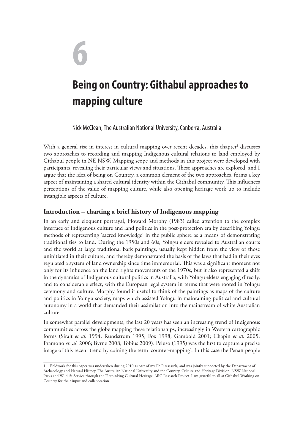 Githabul Approaches to Mapping Culture