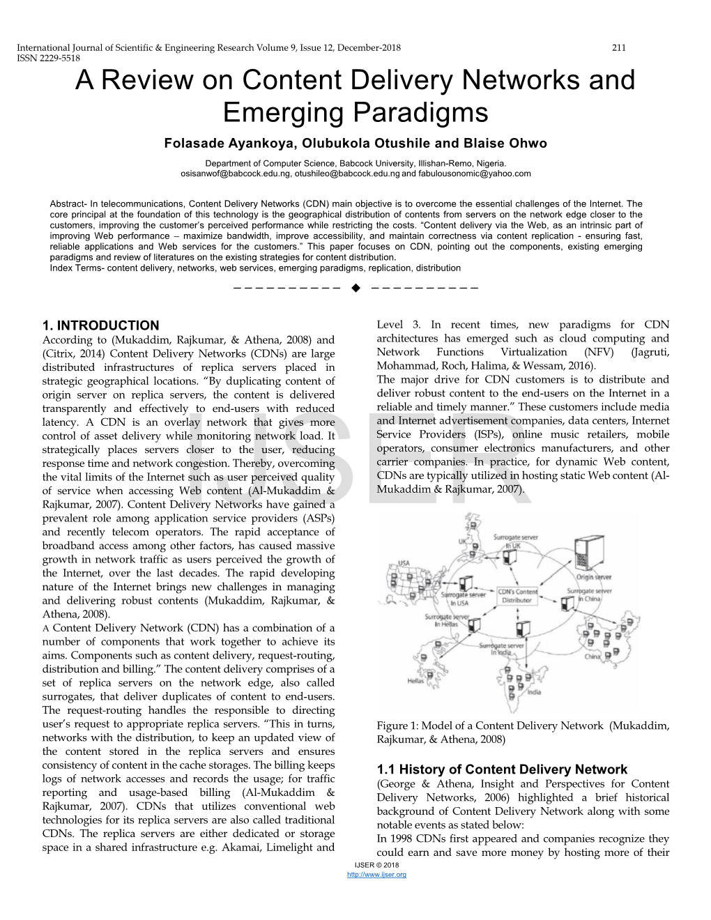 A Review on Content Delivery Networks and Emerging Paradigms