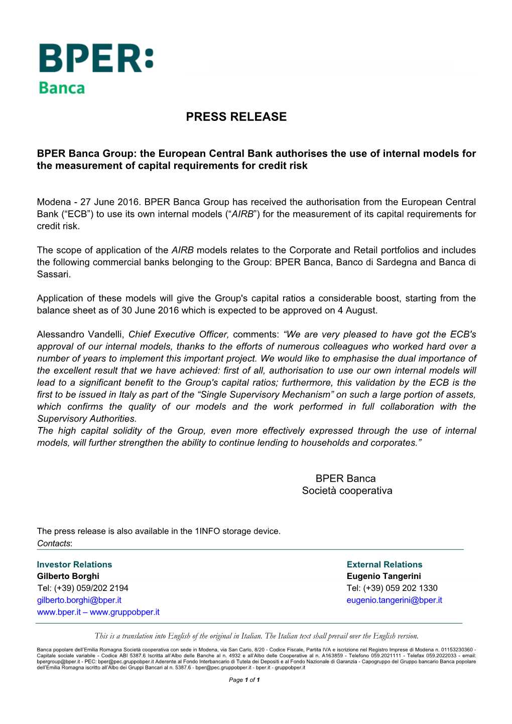 Press Release