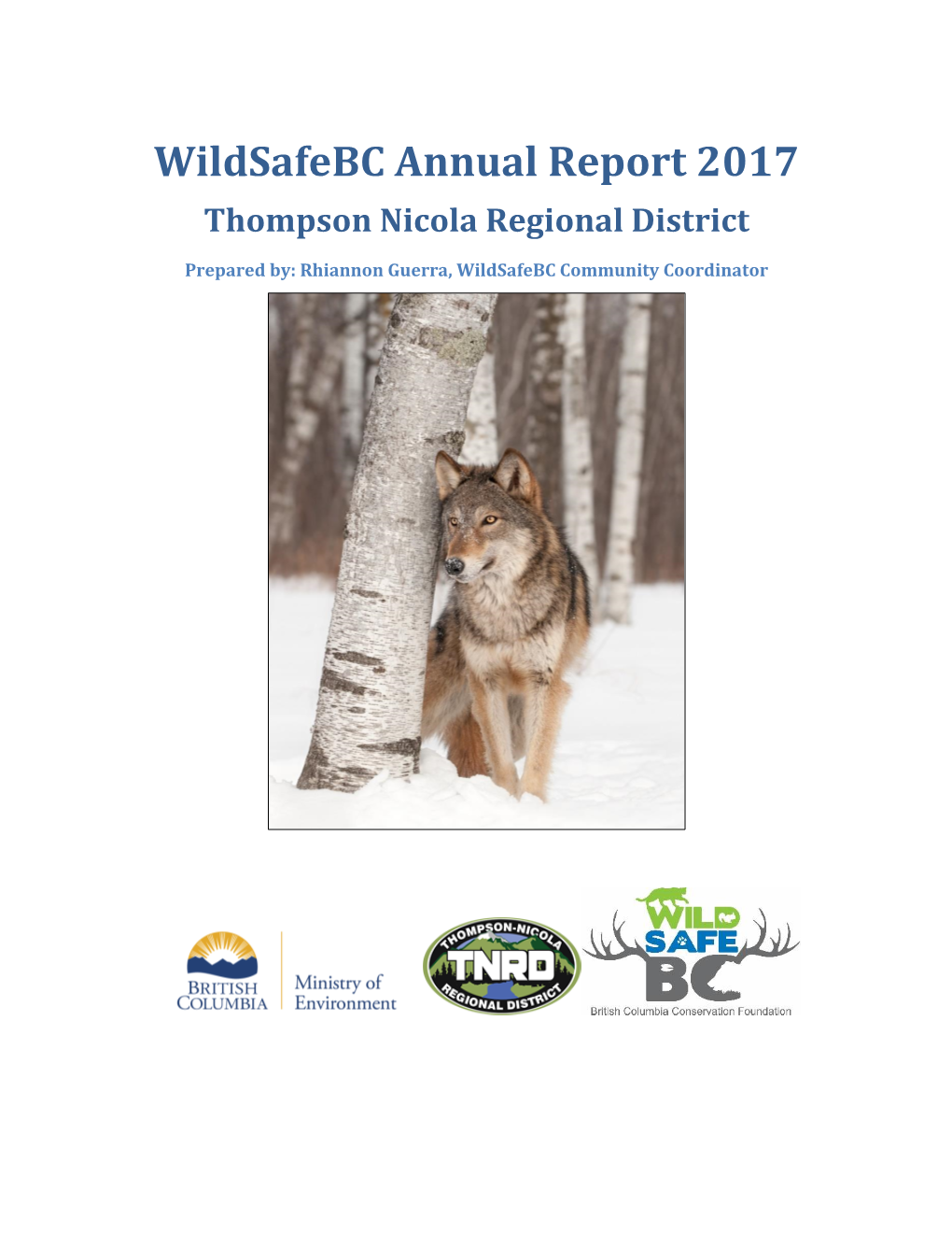Wildsafebc TNRD Annual Report 2017