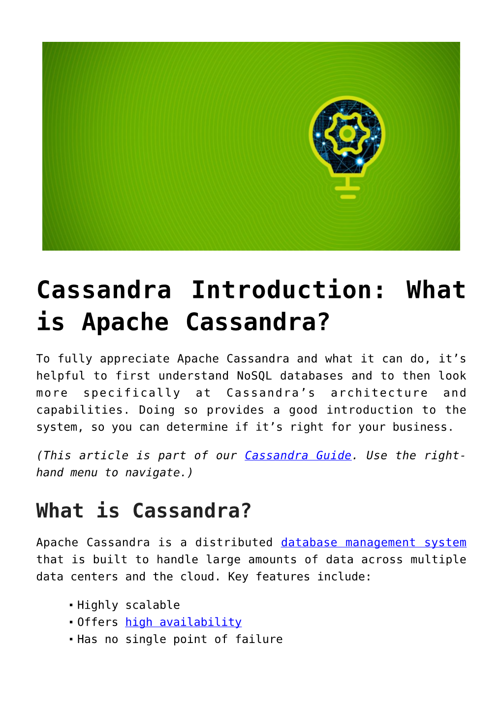 What Is Apache Cassandra?