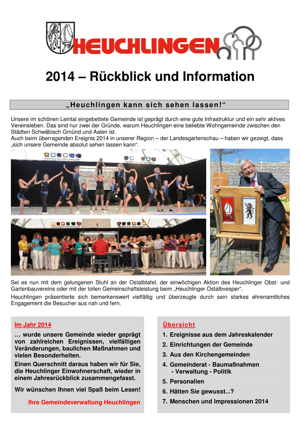 2014 – Rückblick Und Information