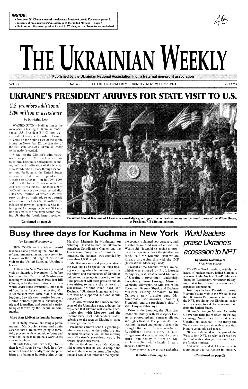 The Ukrainian Weekly 1994