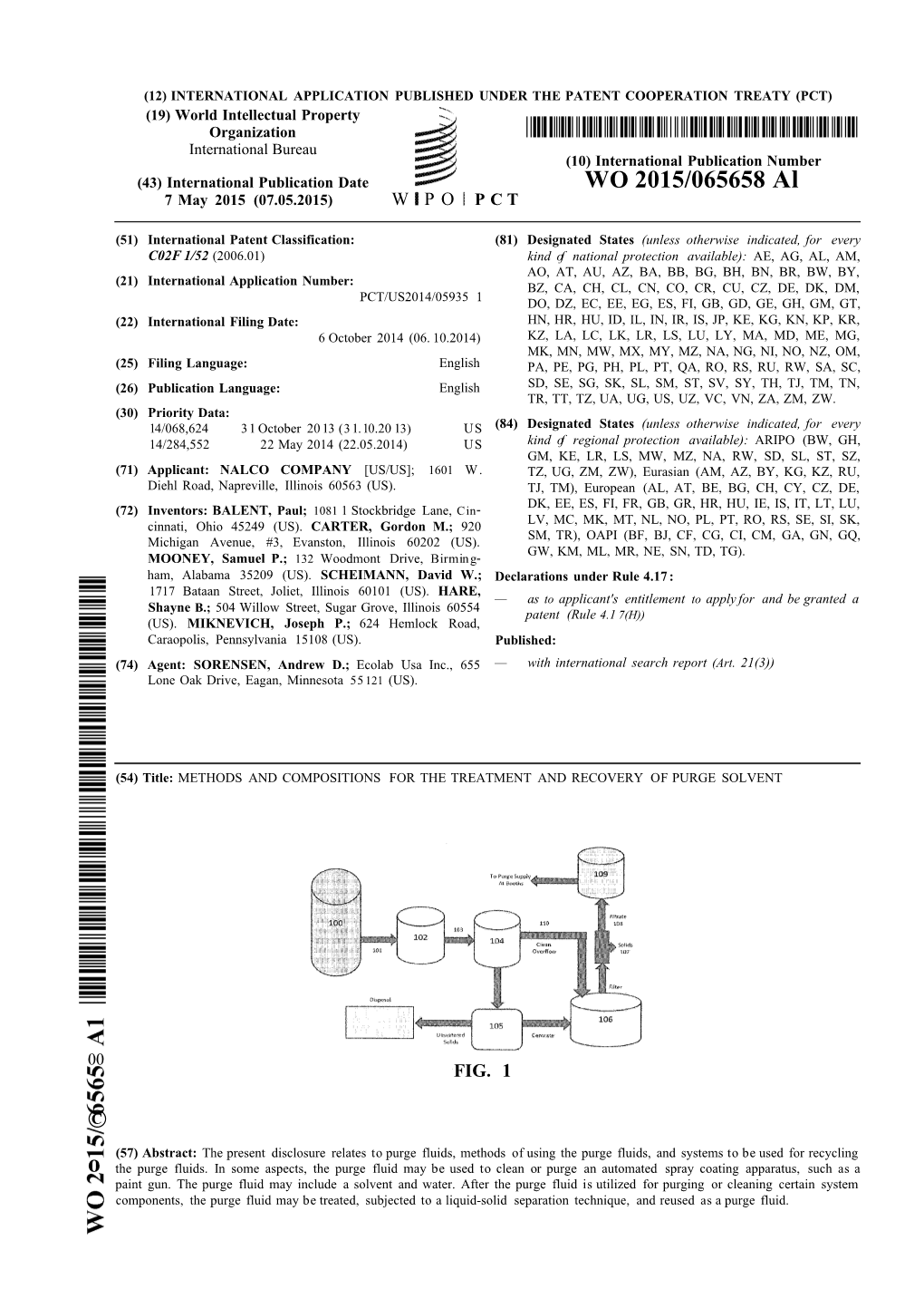 WO 2015/065658 Al 7 May 2015 (07.05.2015) W P O P C T