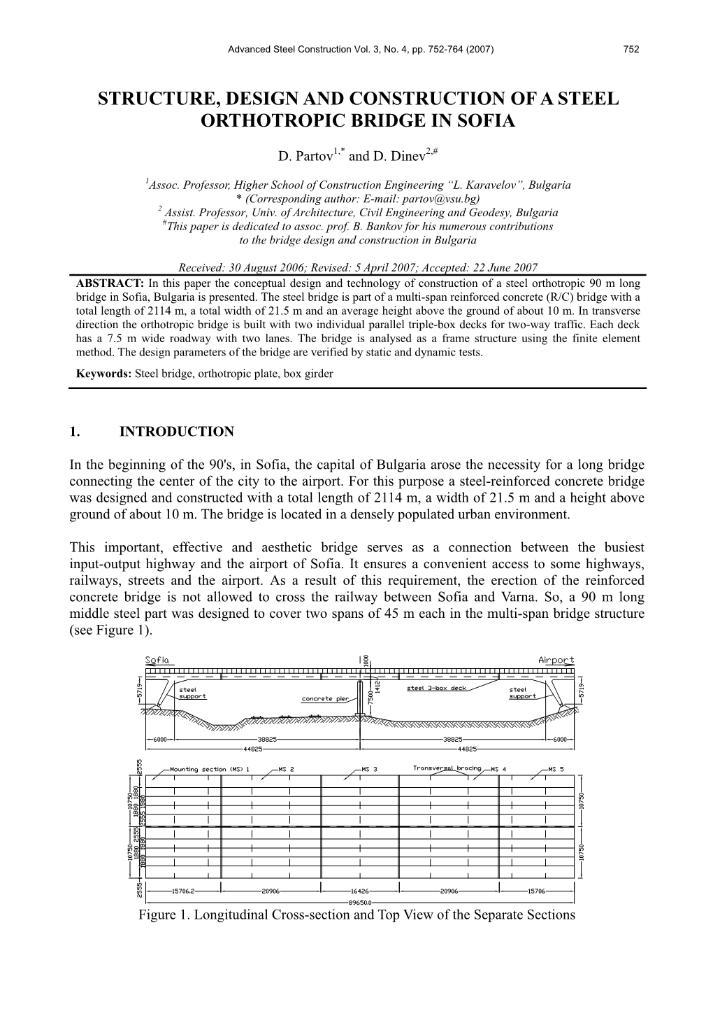 Structure, Design and Construction of a Steel Orthotropic Bridge in Sofia