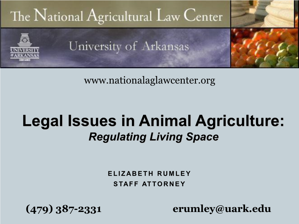 Farm Animal Confinement Laws