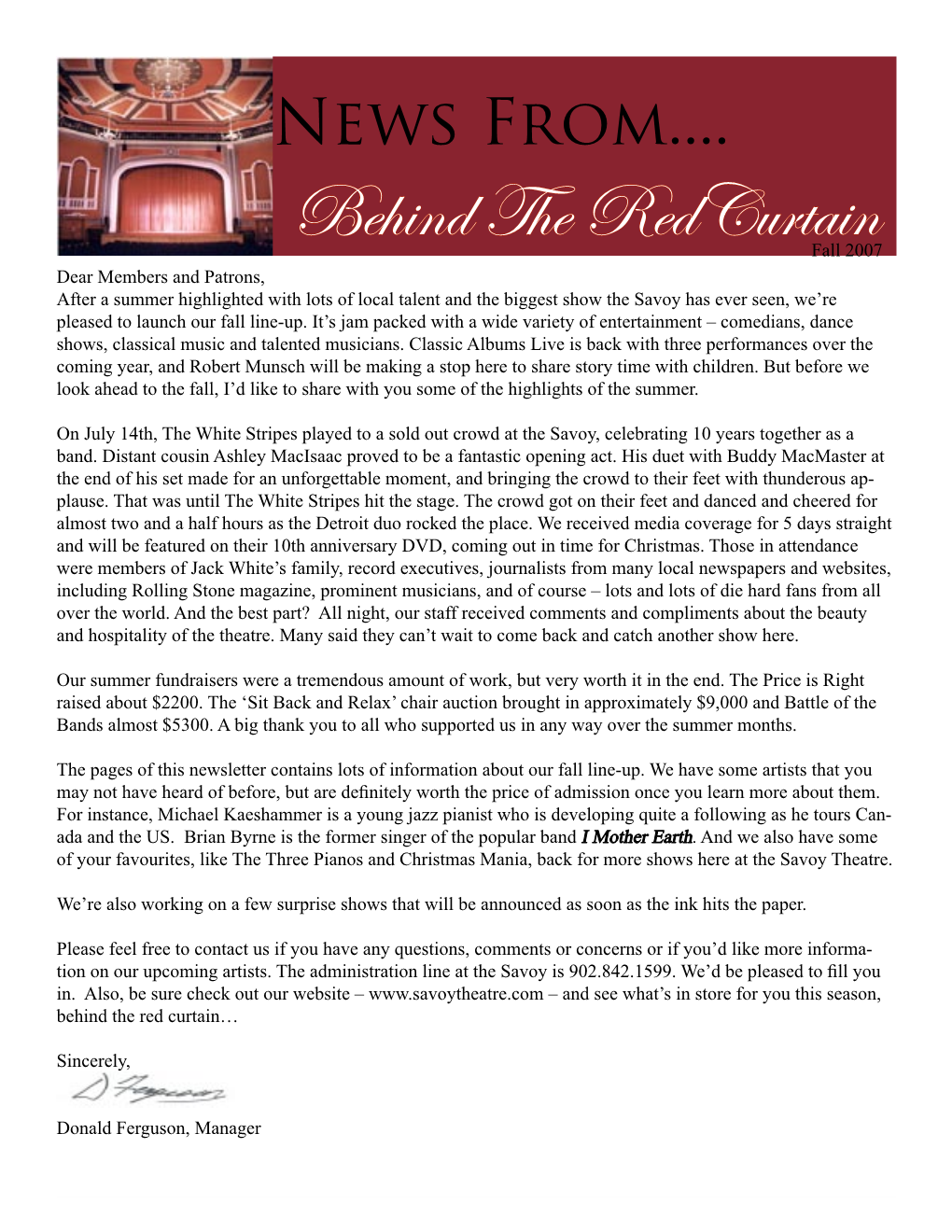 Fall 07 Newsletter.Indd