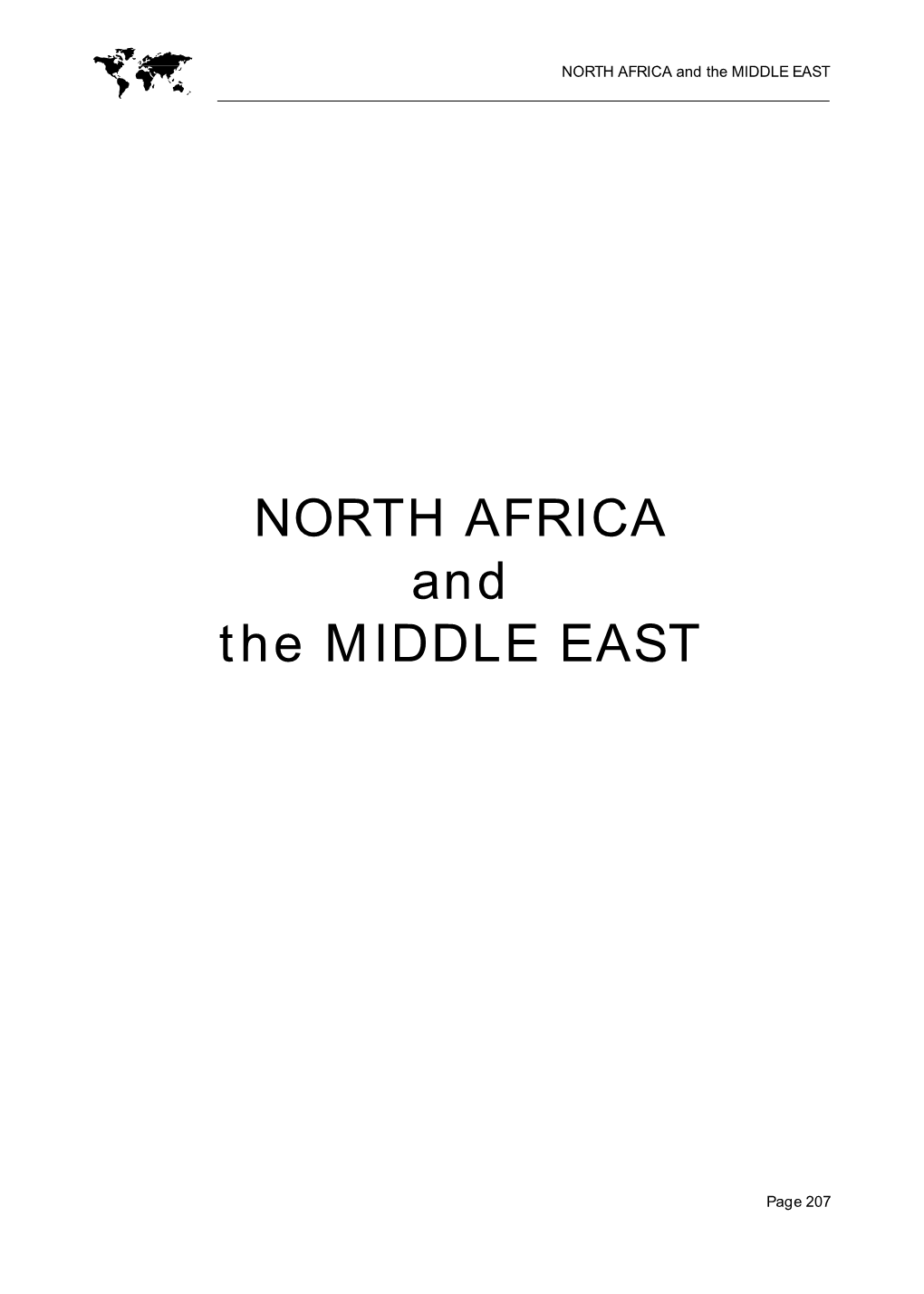 NORTH AFRICA and the MIDDLE EAST