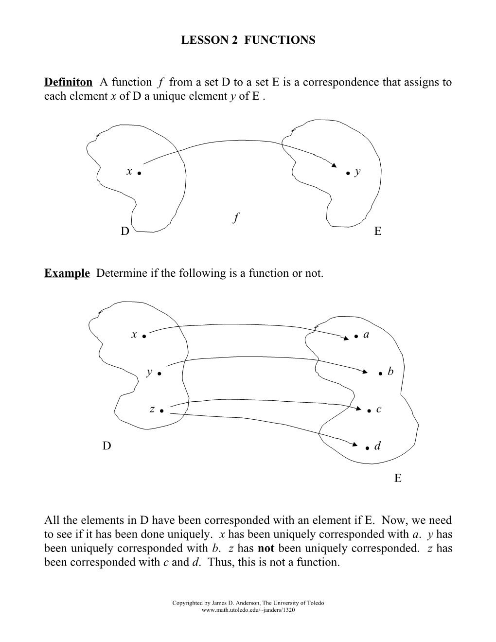 Lesson 2 Functions