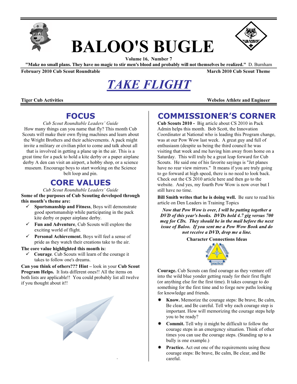 BALOO's BUGLE Volume 16, Number 7 