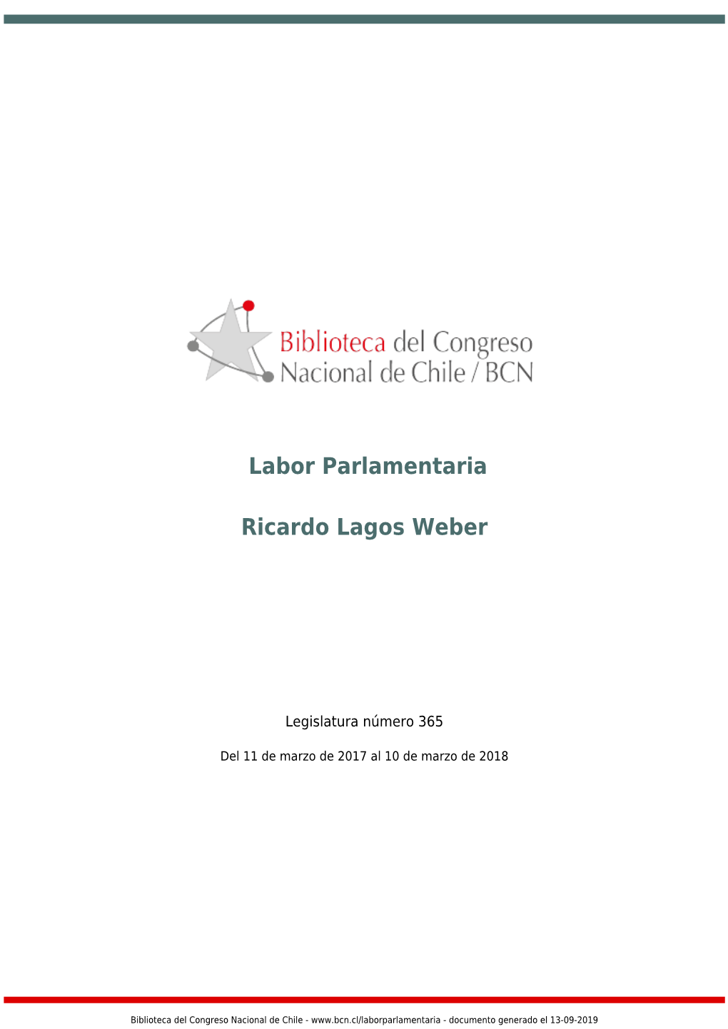 Labor Parlamentaria Ricardo Lagos Weber