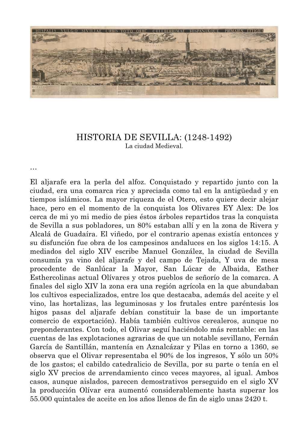 HISTORIA DE SEVILLA: (1248-1492) La Ciudad Medieval