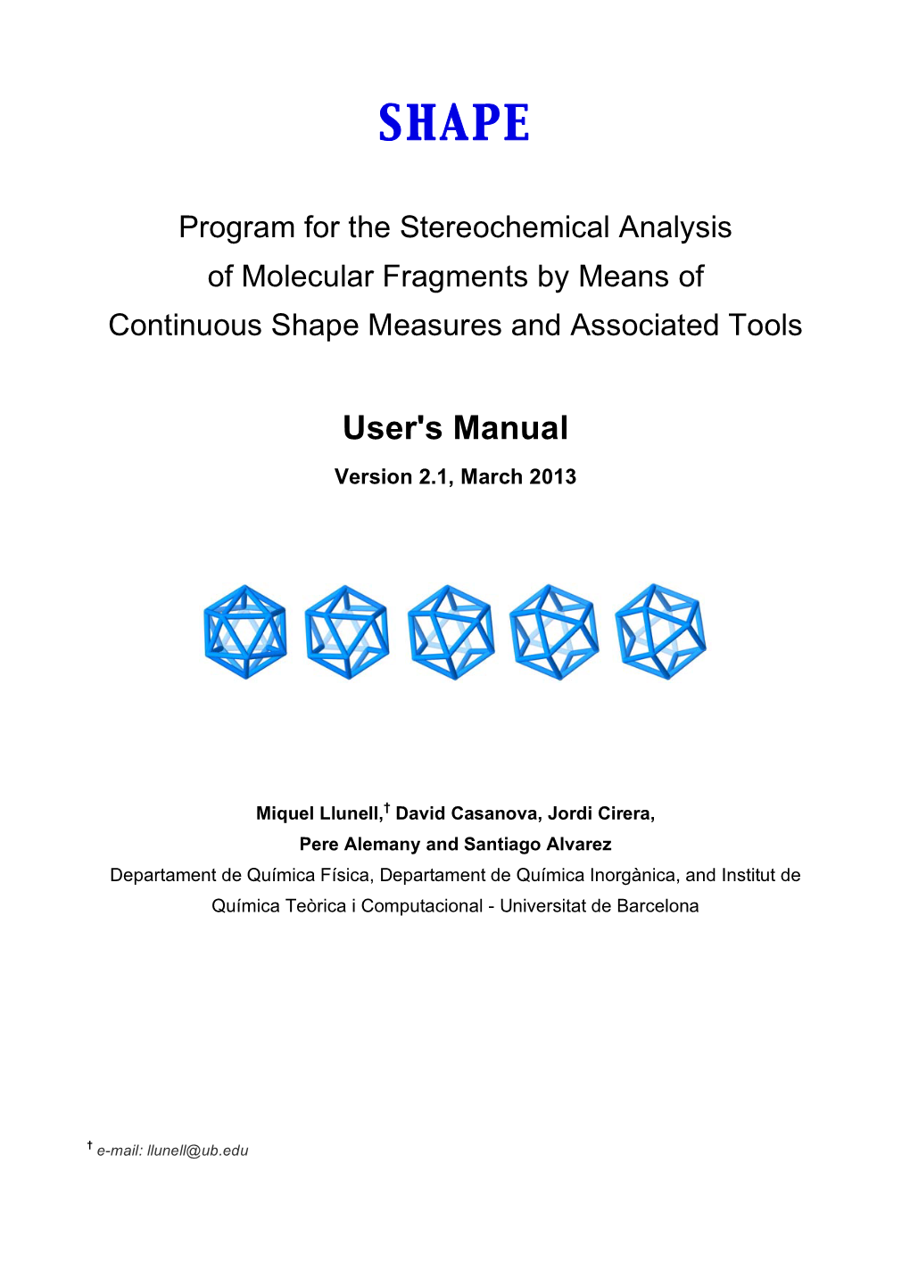 User's Manual Version 2.1, March 2013