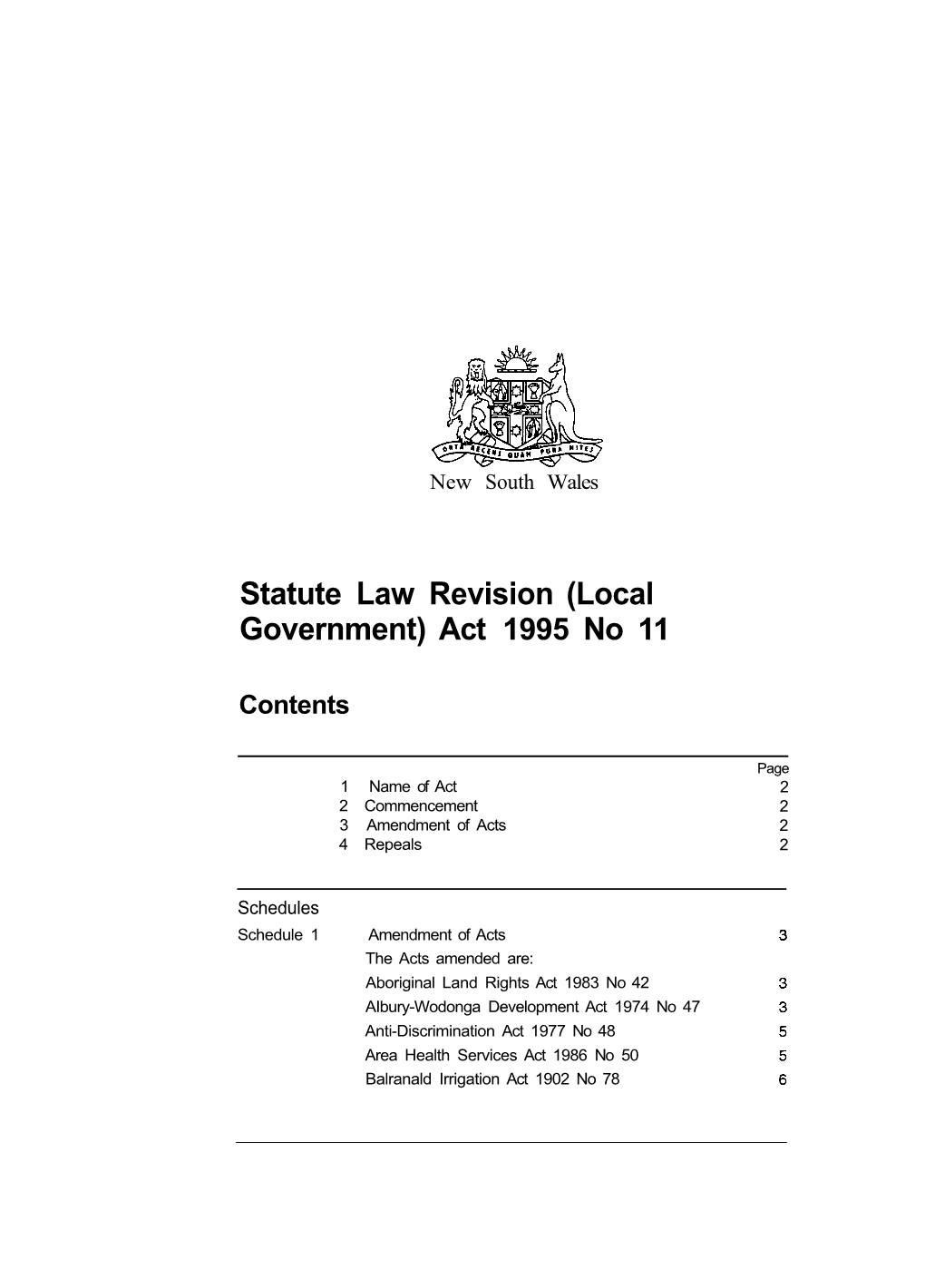 Statute Law Revision (Local Government) Act 1995 No 11