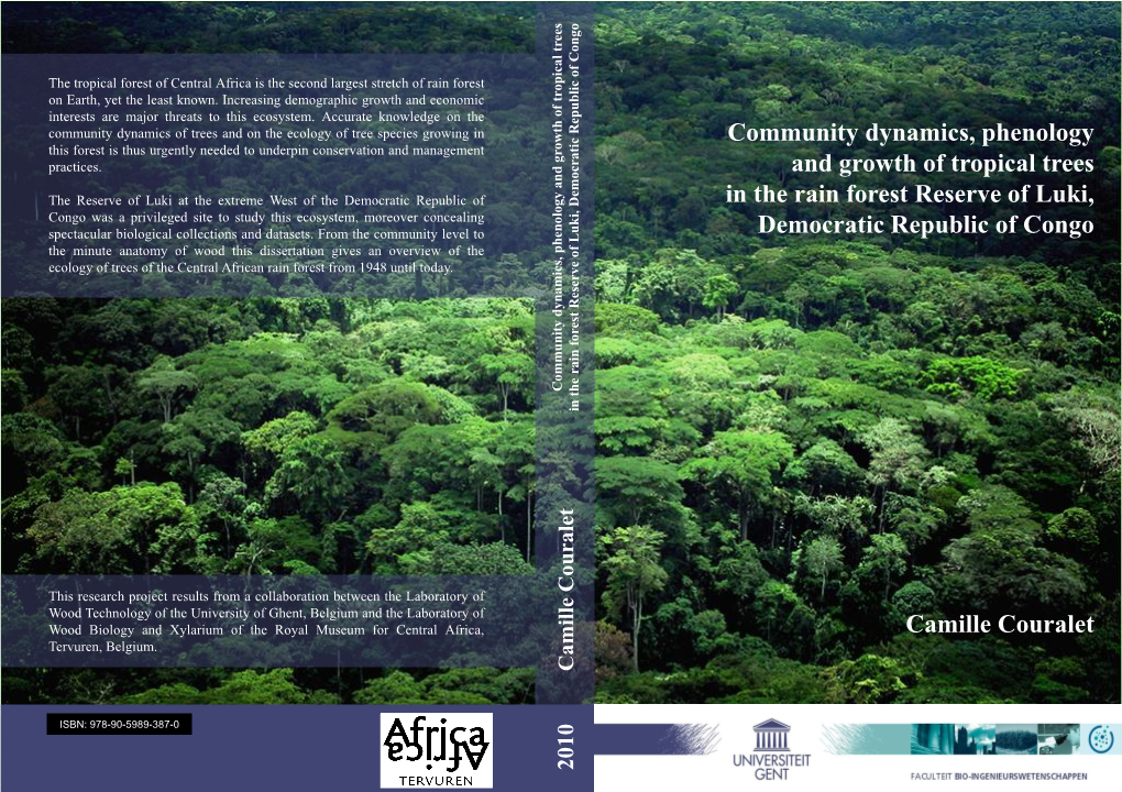 Community Dynamics, Phenology and Growth of Tropical Trees in the Rain Forest Reserve of Luki, Democratic Republic of Congo Cami