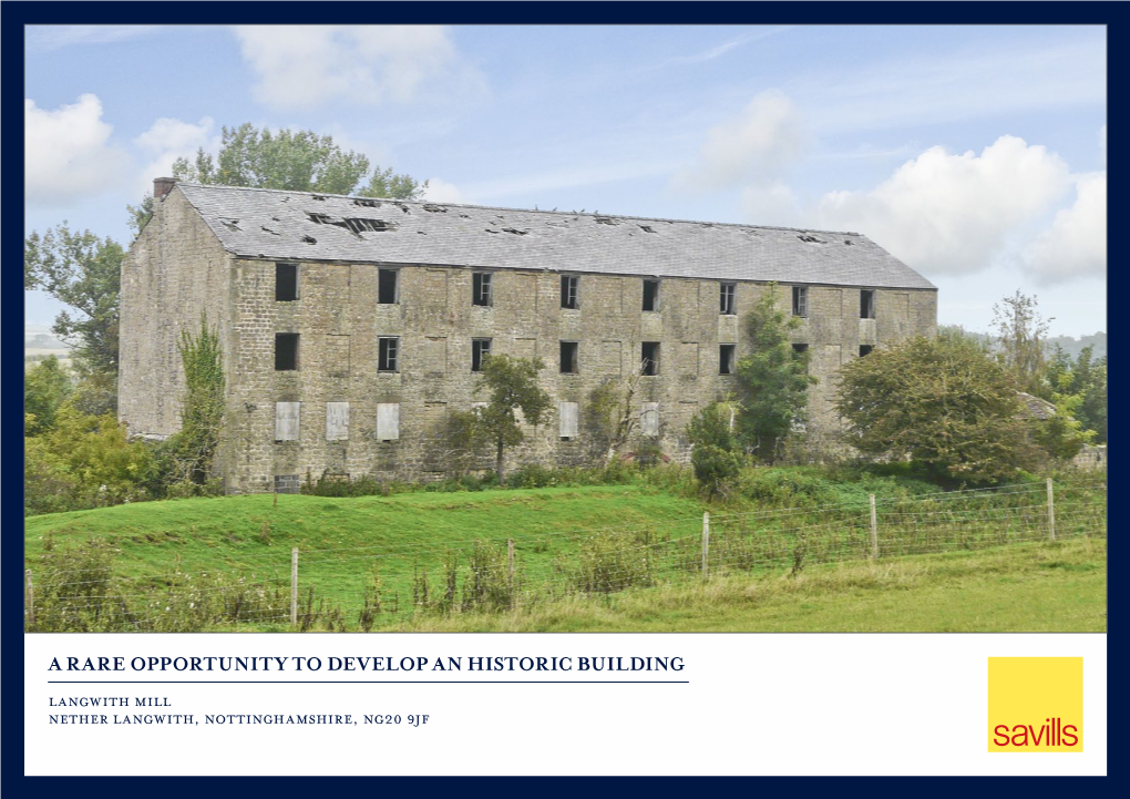 A Rare Opportunity to Develop an Historic Building