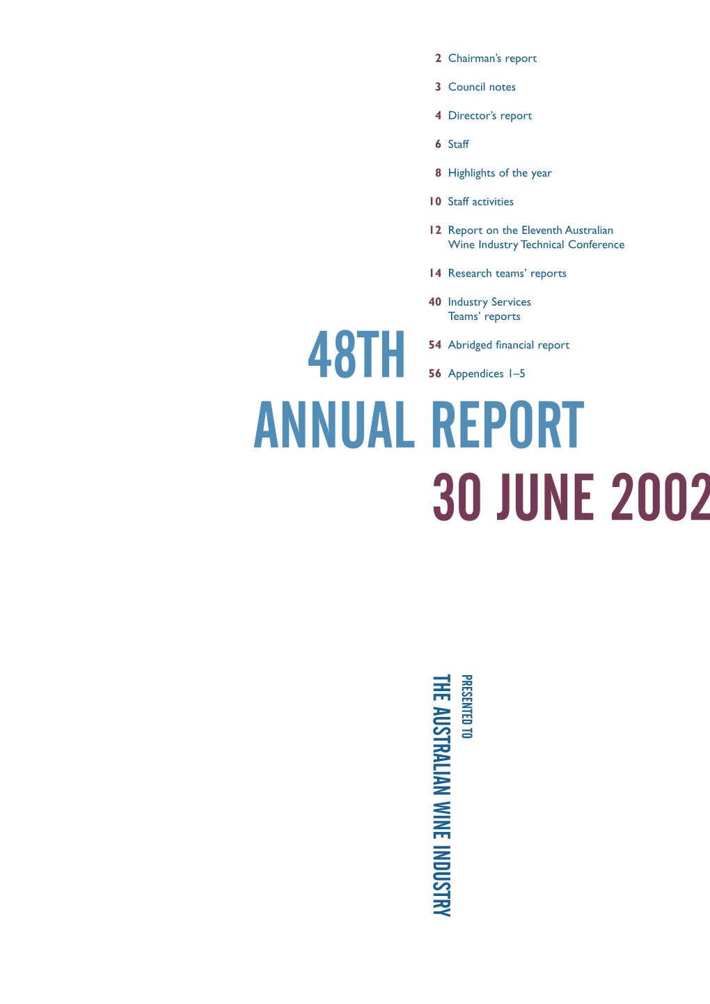 Annual Report 48Th 30 June 2002