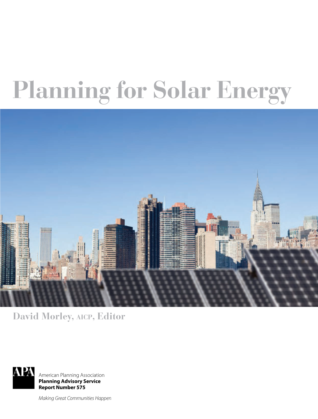 Planning for Solar Energy