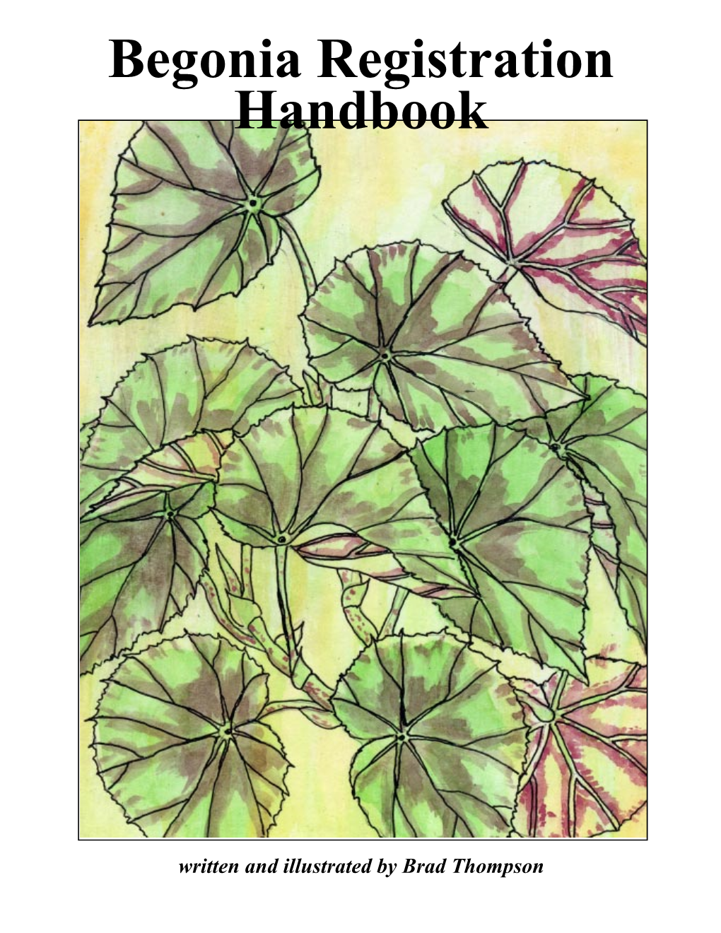 Begonia Registration Handbook