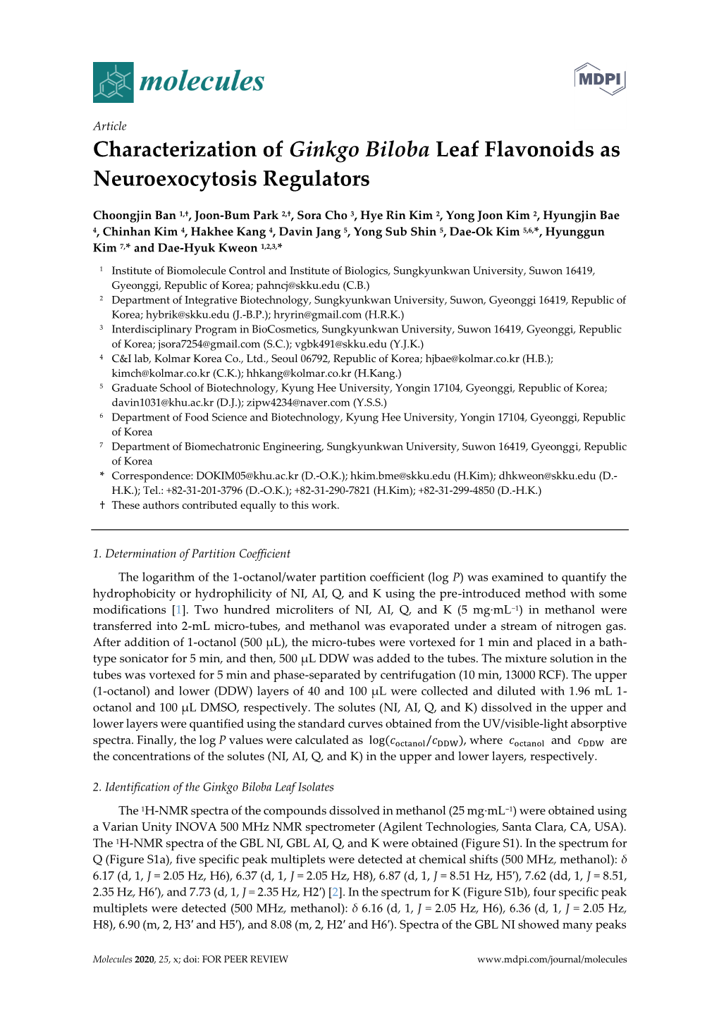 Characterization of Ginkgo Biloba Leaf Flavonoids As Neuroexocytosis Regulators