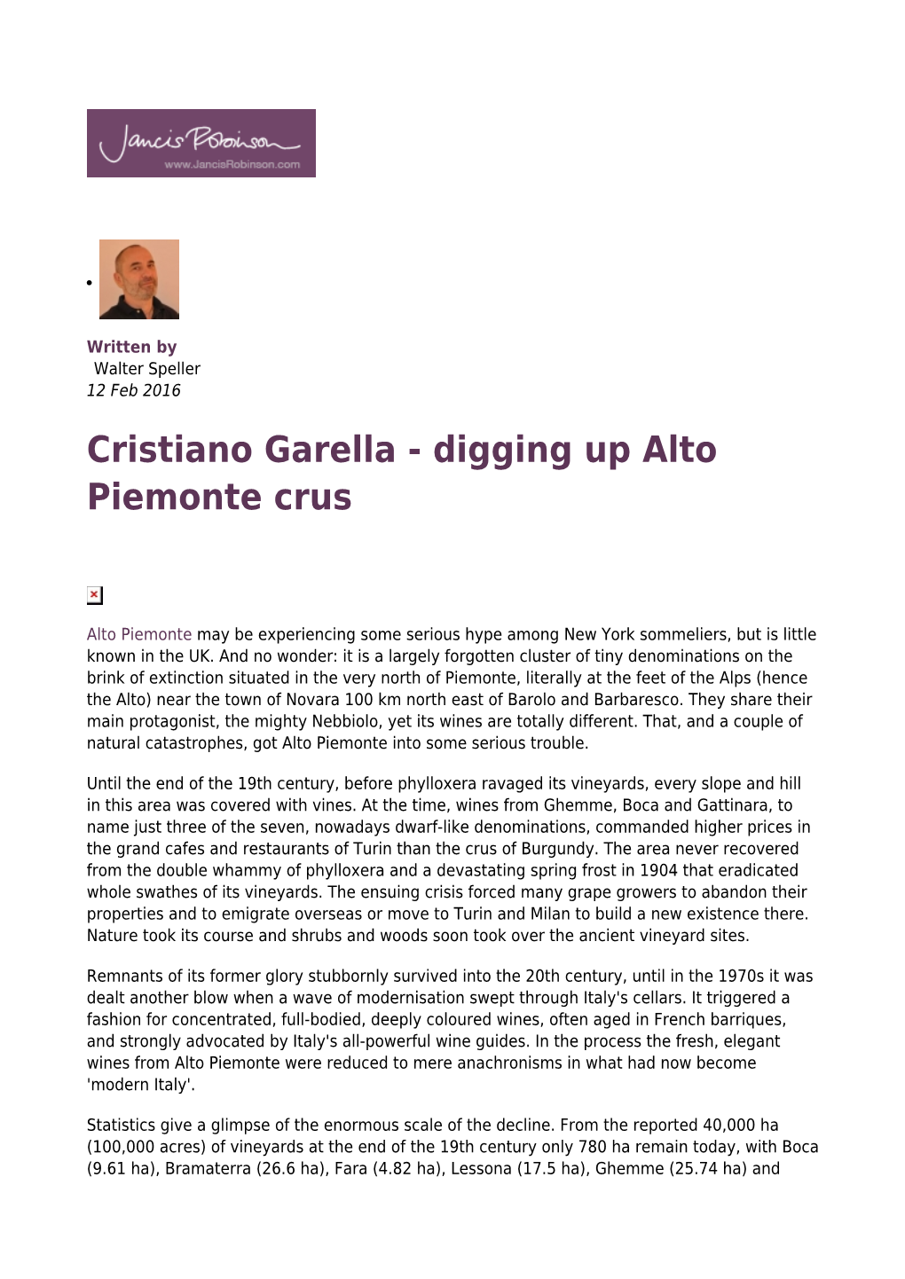 Cristiano Garella - Digging up Alto Piemonte Crus