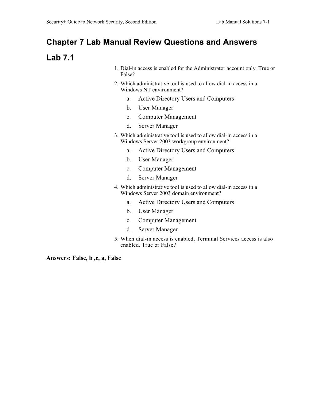 Chapter 7 Lab Manual Review Questions and Answers