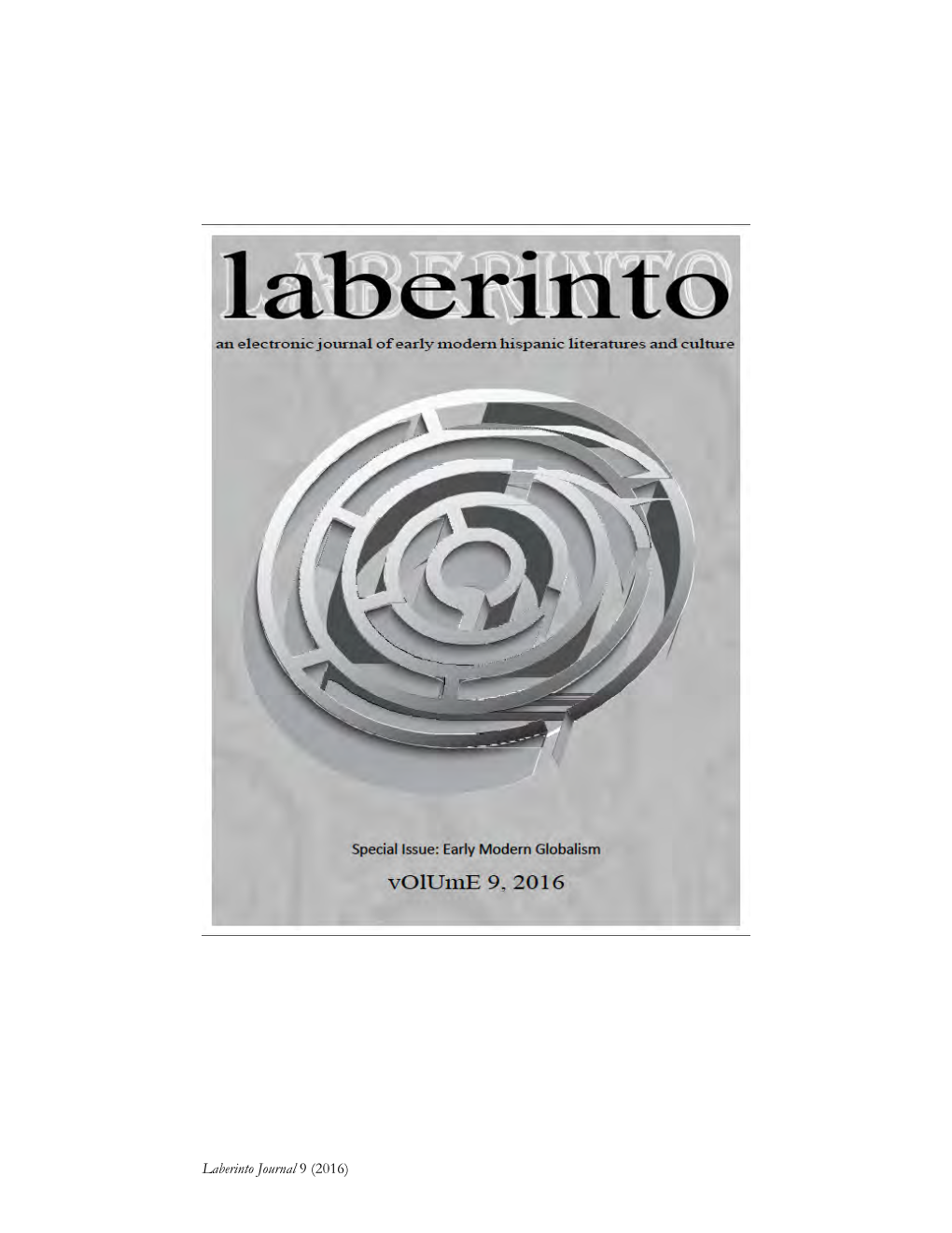 Laberinto Journal 9 (2016) 2