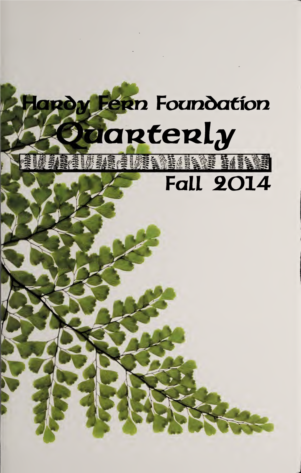 HARDY FERN FOUNDATION QUARTERLY the HARDY FERN FOUNDATION QUARTERLY Volume 25 NO