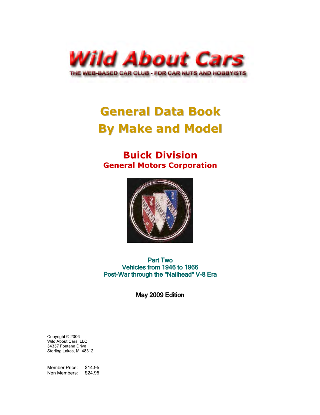 General Data Book by Make and Model