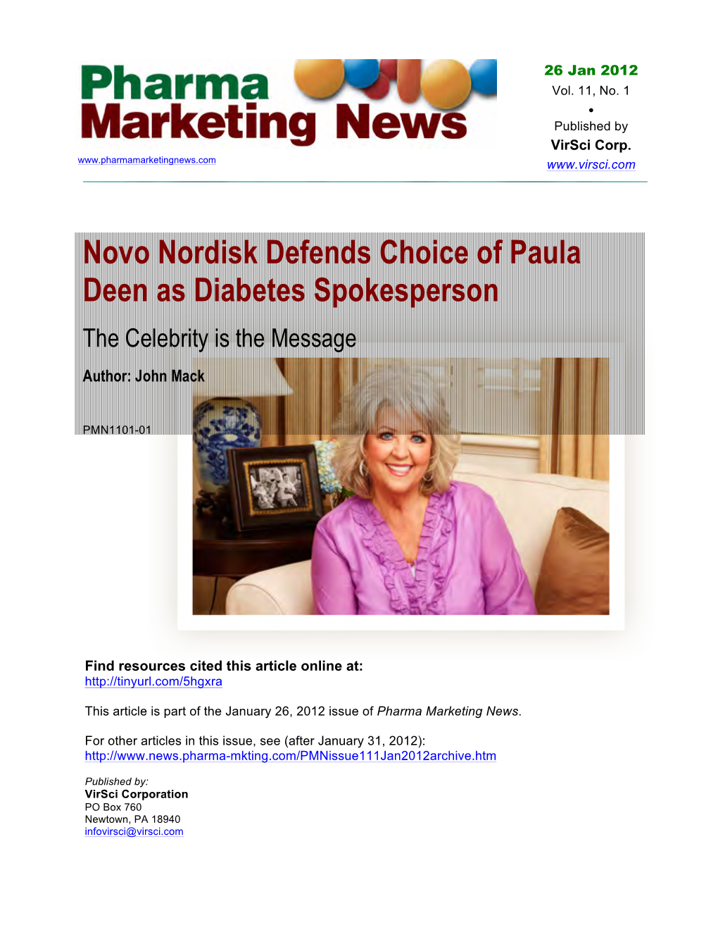 Novo Nordisk Defends Choice of Paula Deen As Diabetes